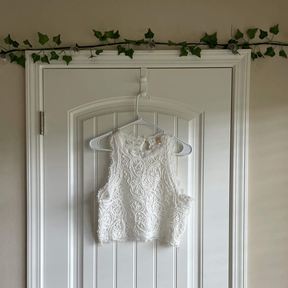 Lace halter top